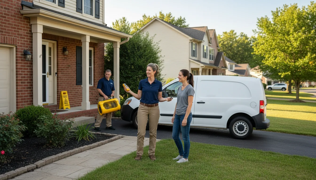 Residential water damage restoration in Mountain Top, PA